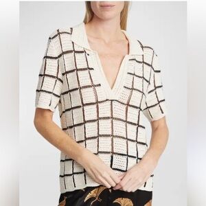 Dries Van Noten Tiramisu Knit Polo Top